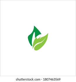 leaf logo vector design illustration