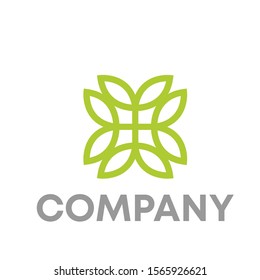 leaf logo vector design template sign