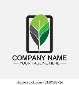 Leaf logo vector design template