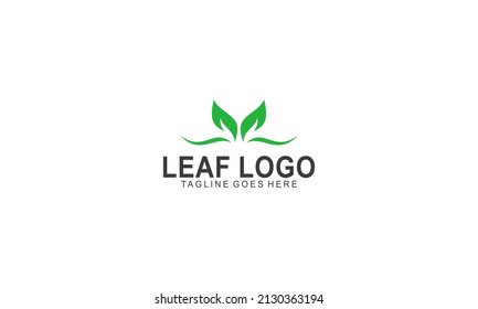 leaf logo vector. ecology leaf logo.