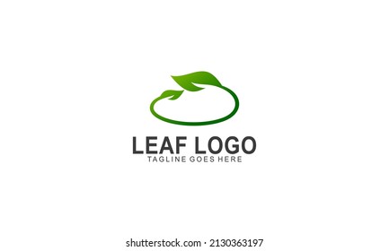 leaf logo vector. ecology leaf logo.