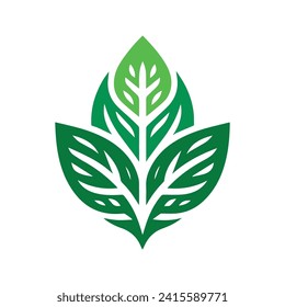 leaf logo vector element, leaf logo vector template, leaf logo illustration