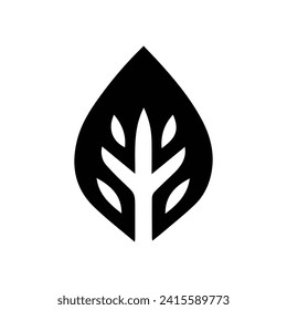 leaf logo vector element, leaf logo vector template, leaf logo illustration