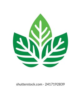 leaf logo vector element, leaf logo vector template, leaf logo illustration