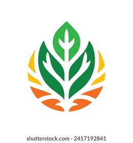 leaf logo vector element, leaf logo vector template, leaf logo illustration