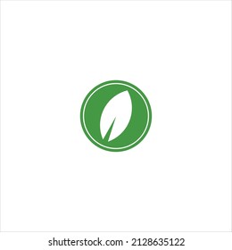plantilla de emblema vectorial del logotipo de hoja