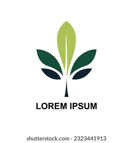 leaf logo vector flat design isolated white background