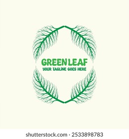 Leaf logo símbolo gráfico signo y Vector
