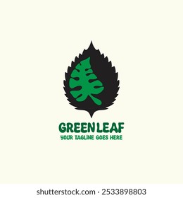 Leaf logo símbolo gráfico signo y Vector
