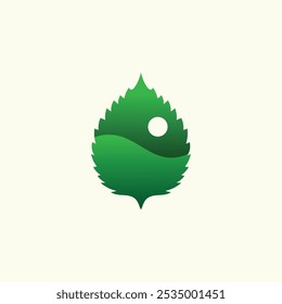 Leaf logo vector graphic sign and symbol

