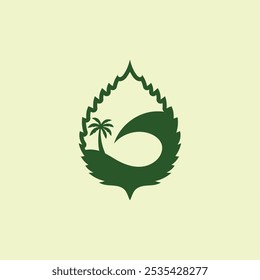 Leaf logo símbolo gráfico signo y Vector
