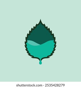 Leaf logo vector graphic sign and symbol

