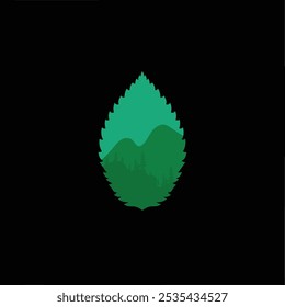 Leaf logo vector graphic sign and symbol
