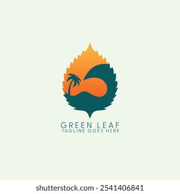 Leaf logo vector graphic sign and symbol
