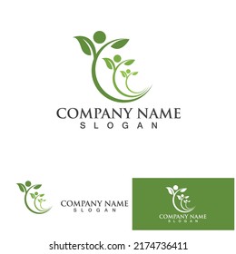 Leaf logo vector icon design template