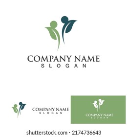 Leaf logo vector icon design template