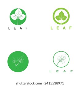 Leaf logo vector icon design template