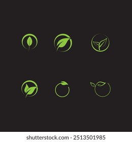 Leaf logo vector icon design template