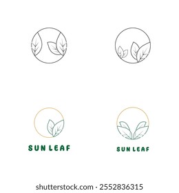 Leaf logo vector icon design template