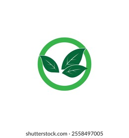 Leaf logo vector icon design template