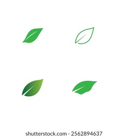 Leaf logo vector icon design template