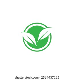 Leaf logo vector icon design template
