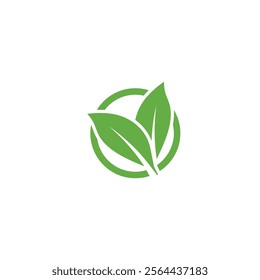 Leaf logo vector icon design template