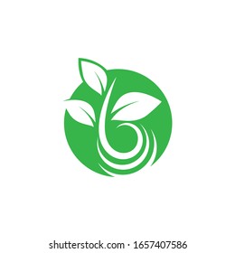 Ilustración del icono vectorial del logotipo de la hoja