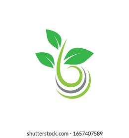 Leaf  logo vector icon illustration