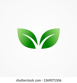 Leaf logo. Vector illustration.