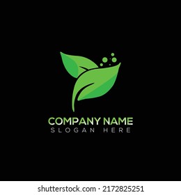 Diseño de ilustración vectorial de logotipo de hoja