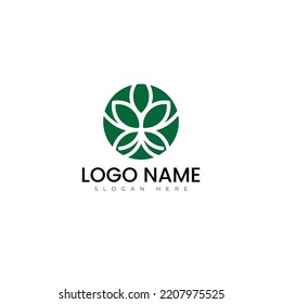 Leaf logo vector illustration design