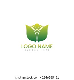 Leaf logo vector illustration design