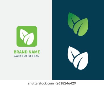 Leaf Logo Vector Illustration – designed for eco-friendly brands, organic products, and wellness businesses that celebrate sustainability