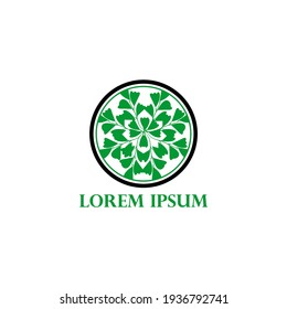 Ilustración vectorial del logotipo de la hoja, símbolo de la hoja, hojas verdes en primavera