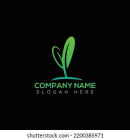 Leaf logo vector illustration template