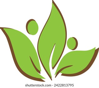 leaf logo of vector image