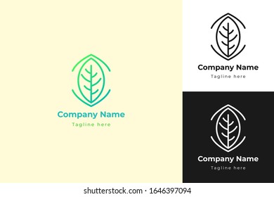 Leaf logo vector. Modern icon of nature sign. Tree symbol. Arrow icon. Future logo concept. Fresh farm. Go green and growth illustration. Eps 10. 