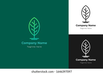 Leaf logo vector. Modern icon of nature sign. Tree symbol. Arrow icon. Future logo concept. Fresh farm. Go green and growth illustration. Eps 10. 