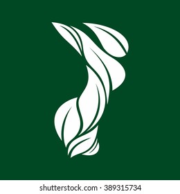 leaf logo vector. person icon. women symbol.