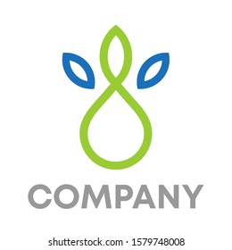 leaf logo vector sign template design 
