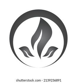 leaf logo vector template design and icon