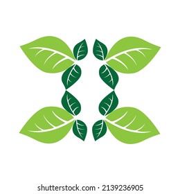 leaf logo vector template design and icon