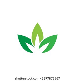 Leaf logo vector template element symbol design