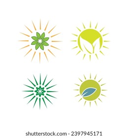 Leaf logo vector template element symbol design
