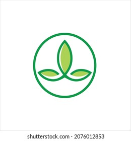 leaf logo vector template emblem