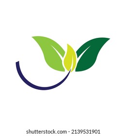 símbolo de plantilla vectorial de logotipo de hoja e icono de diseño