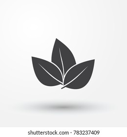 Leaf Logo Vector. Three Leaf Icon.