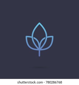 Leaf logo vibrant color