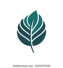Leaf logo.Green eco leaf logo.Vector illustration of simple leaf icon.